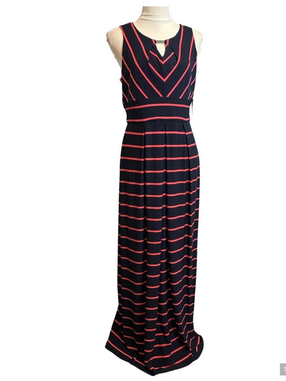 NWT Liz Claiborne striped‎ Maxi Dress
